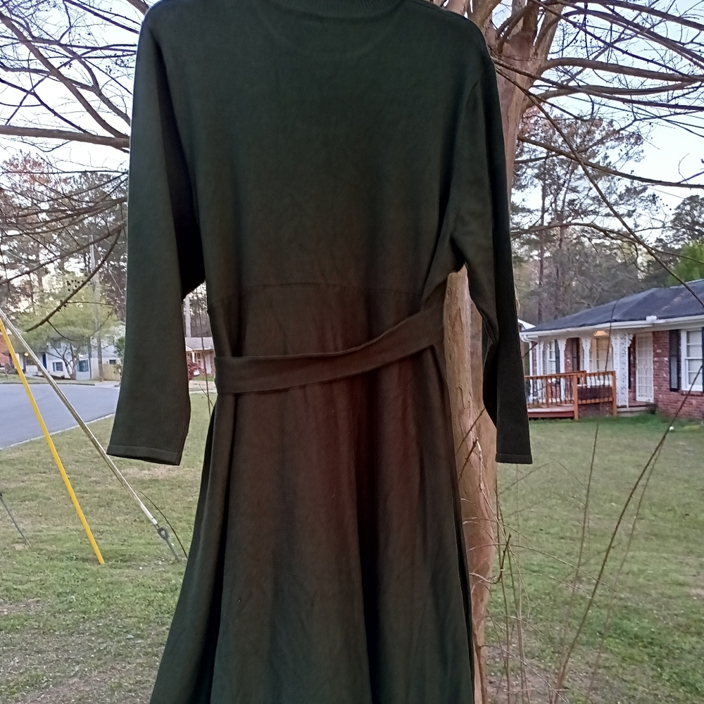 Blue Orchid dress 3x olive green